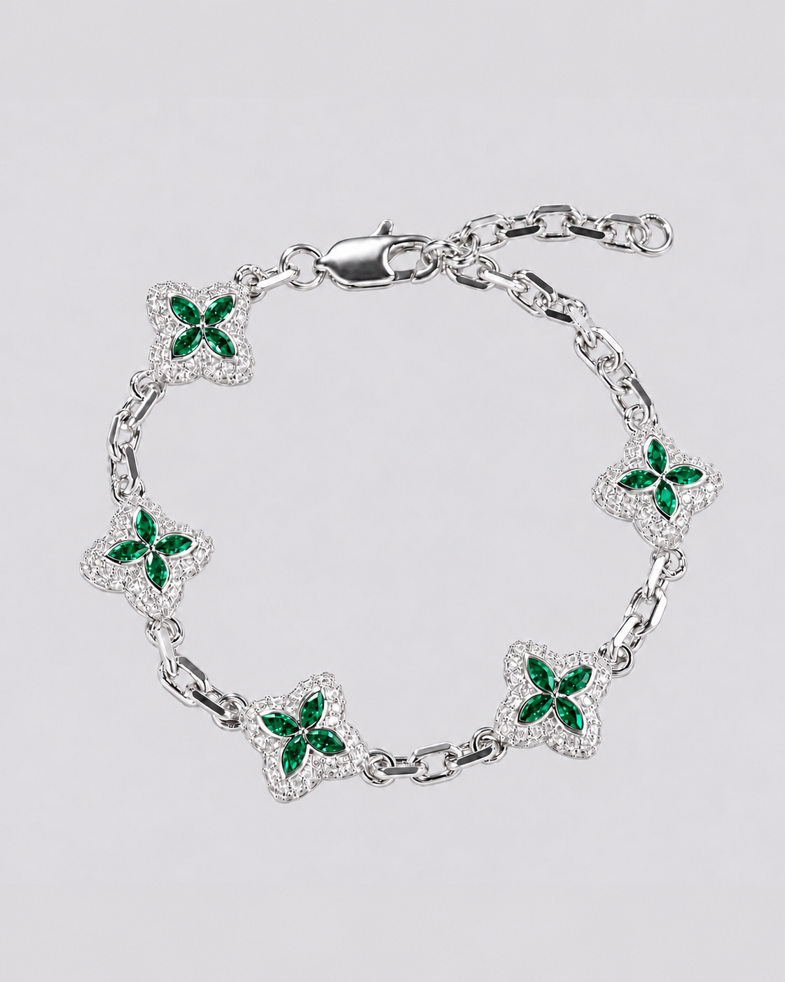 Flow Link Armband – Grün – Gesamtansicht