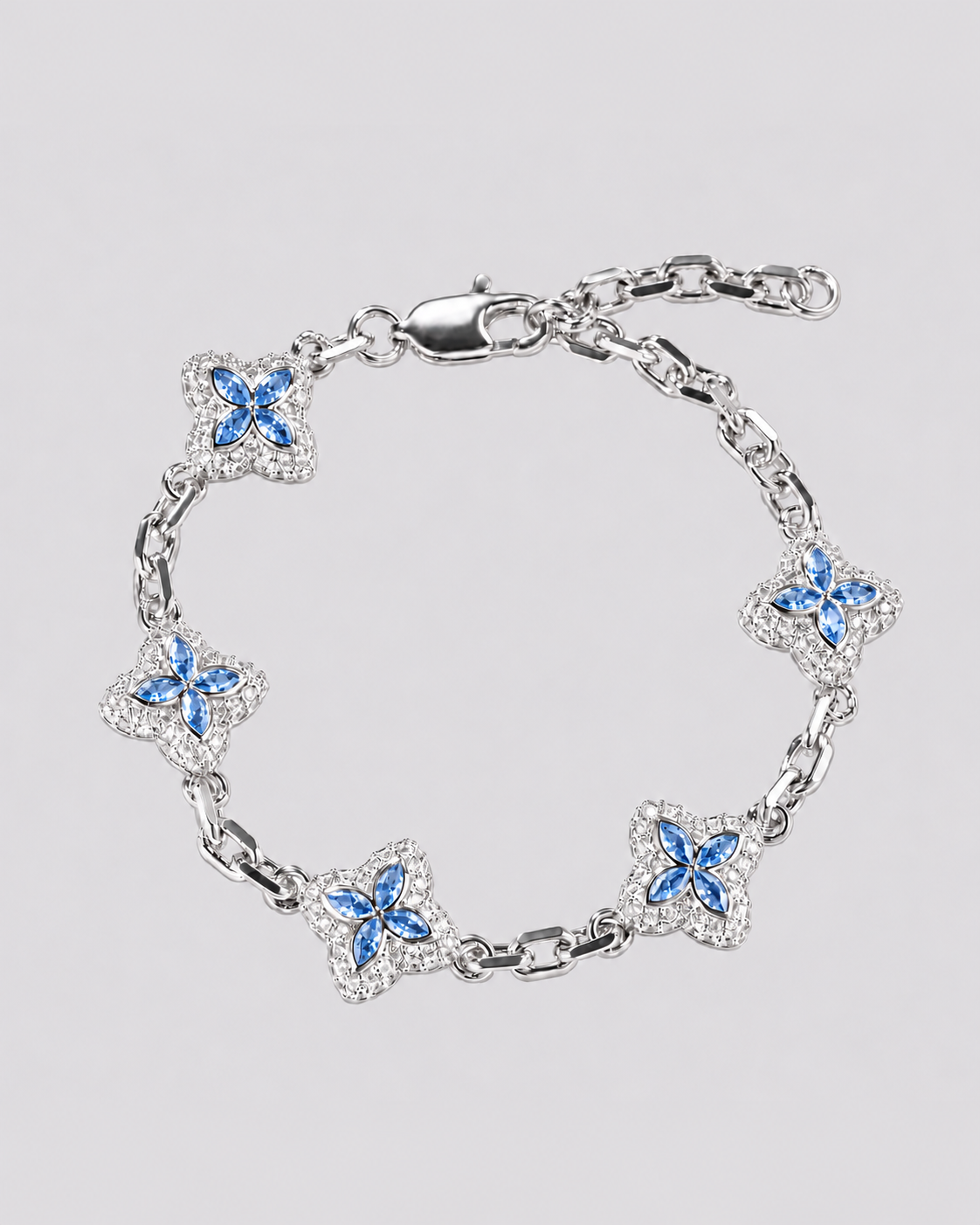 Flow Link Armband – Blau – Gesamtansicht
