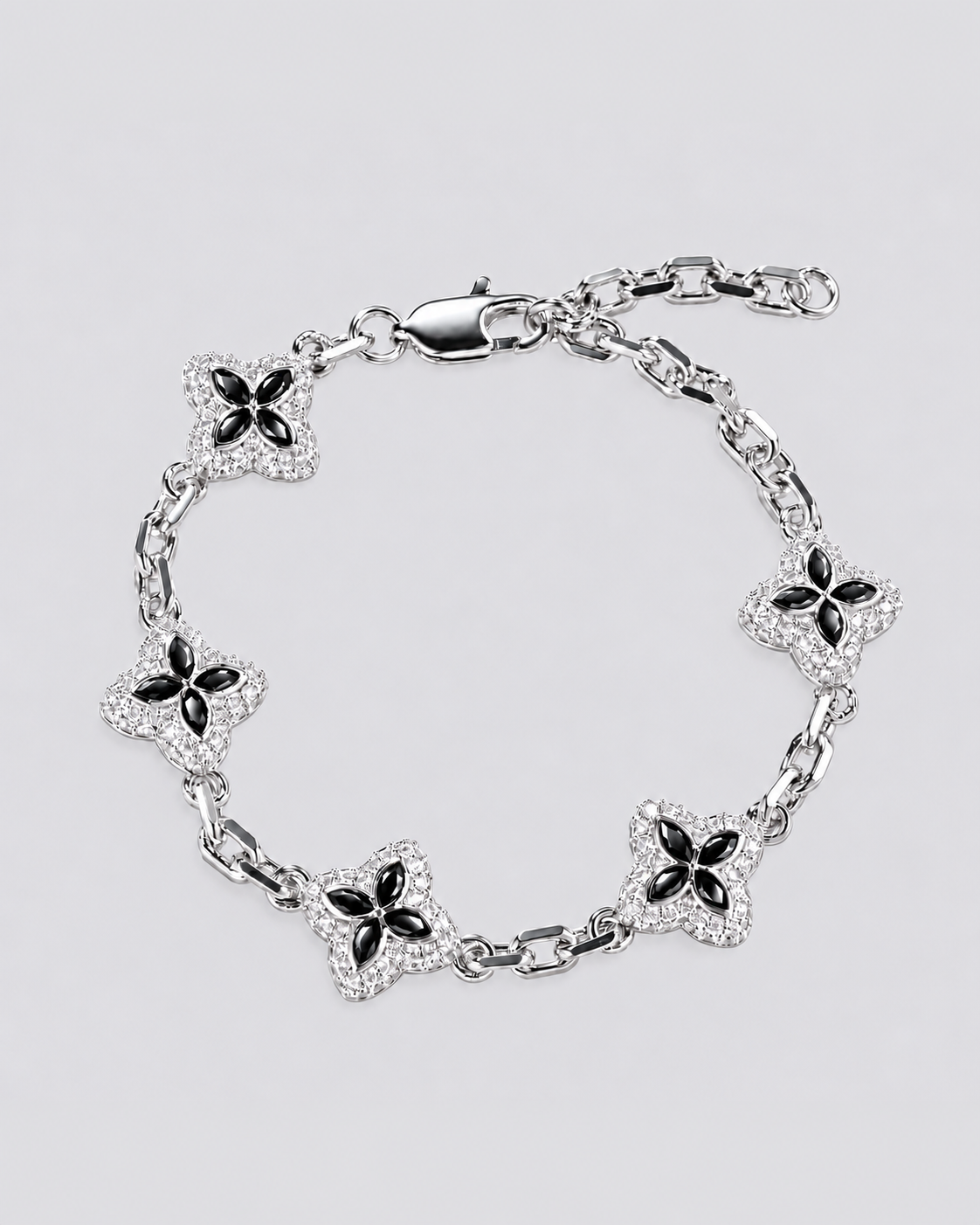 Flow Link Armband – Schwarz – Gesamtansicht